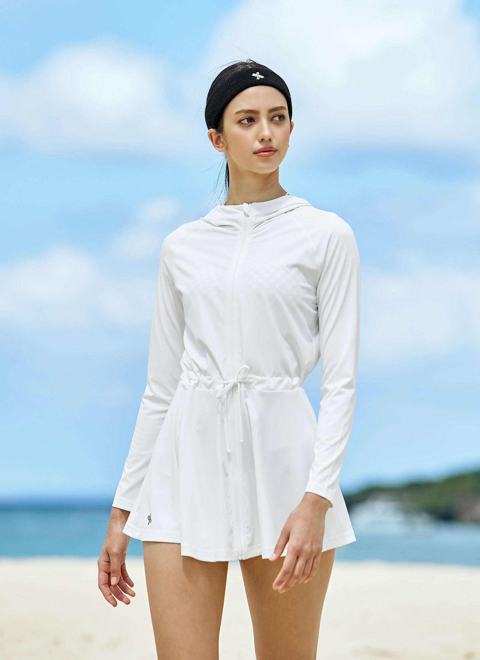 chinese dress ladies O'neill Women's Belizin Long Sleeve Coverup, Small, White main image 1