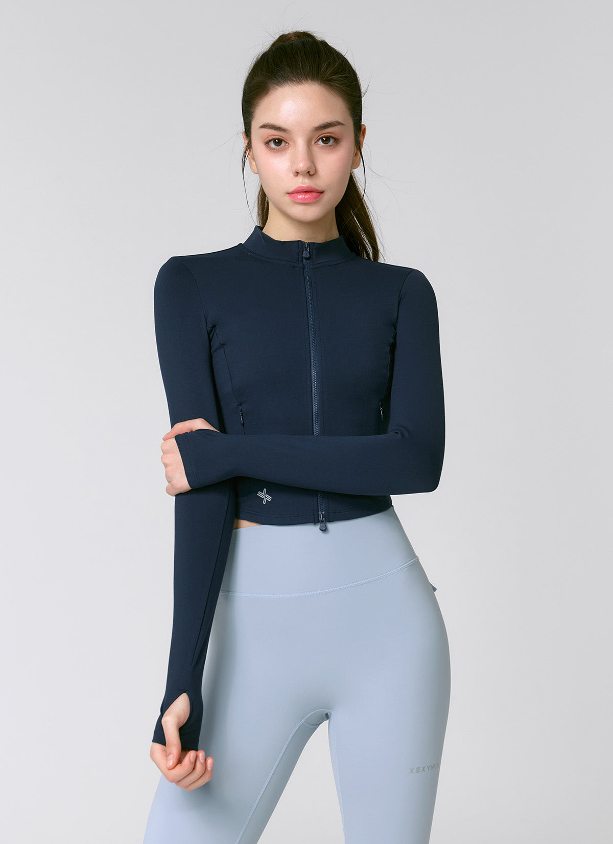 Slim Fit Crop Zip-up Jacket