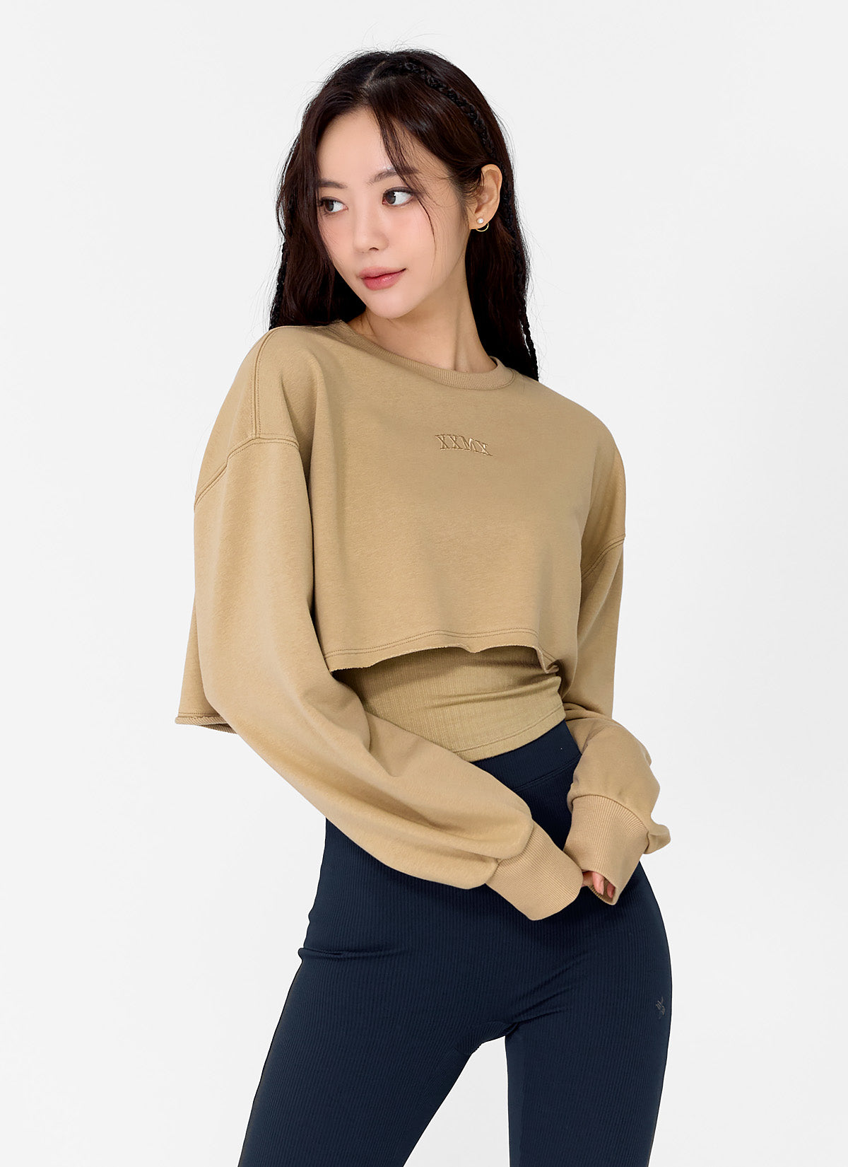 Soft Cotton Daily Cropped Sweatshirt