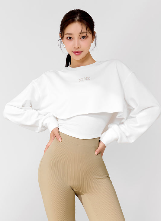 Soft Cotton Daily Cropped Sweatshirt