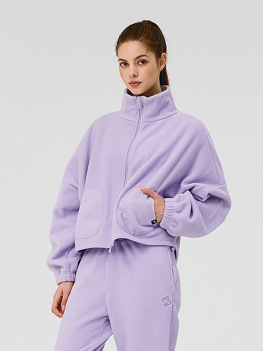 Soft Fleece High-neck Zip up