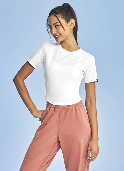 [2 FOR]Ice Feather Cropped Short Sleeve