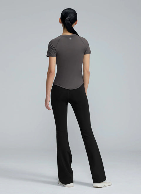 [SET] Daily Feather Short Sleeve + Black Label Bootcut Pants Set