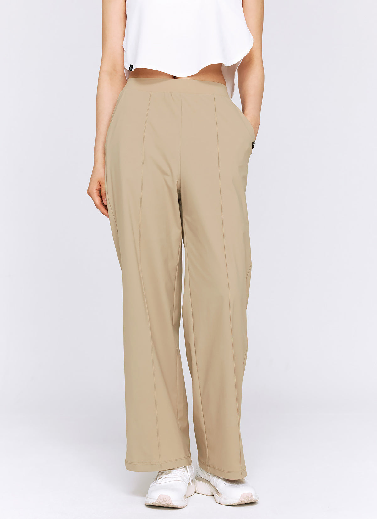 Tricot Pintuck Wide Pants