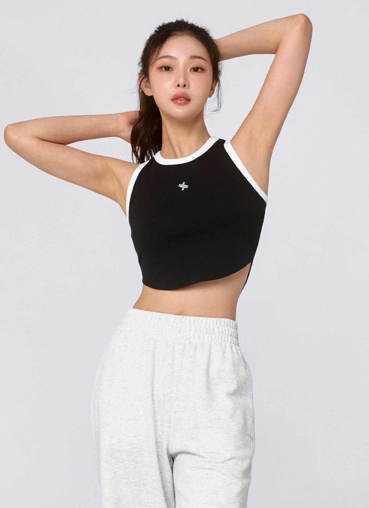 Smooth Cotton Color Block Sleeveless