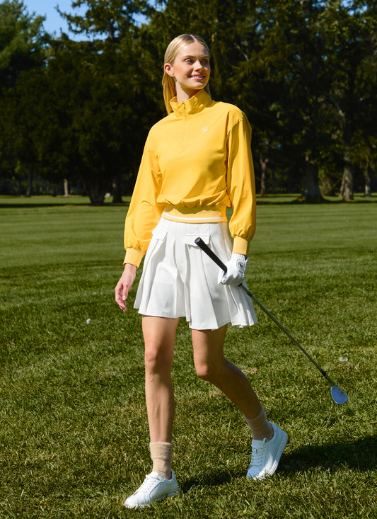 Preppy Unbalance Pleated Skirt