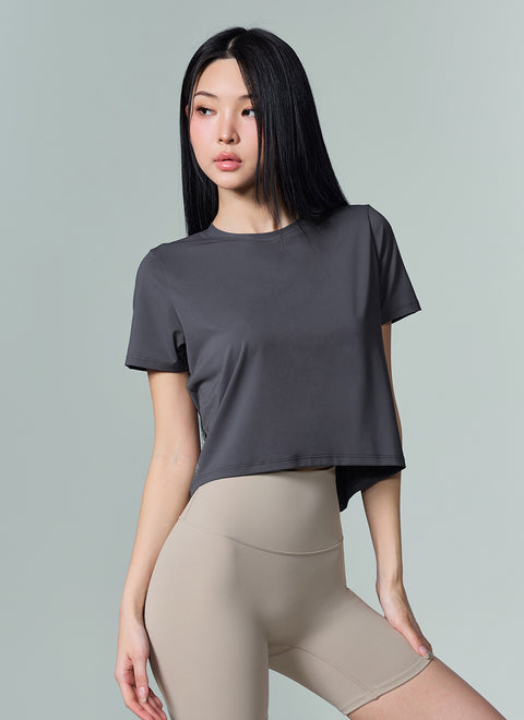 [2 FOR] Ice Feather Over Fit T-Shirt & Ice Feather Light 2.0 Cropped Short Sleeve