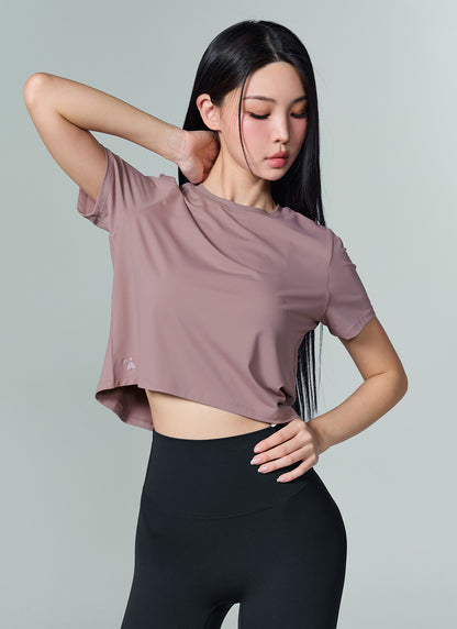 [2 FOR] Ice Feather Over Fit T-Shirt & Ice Feather Light 2.0 Cropped Short Sleeve