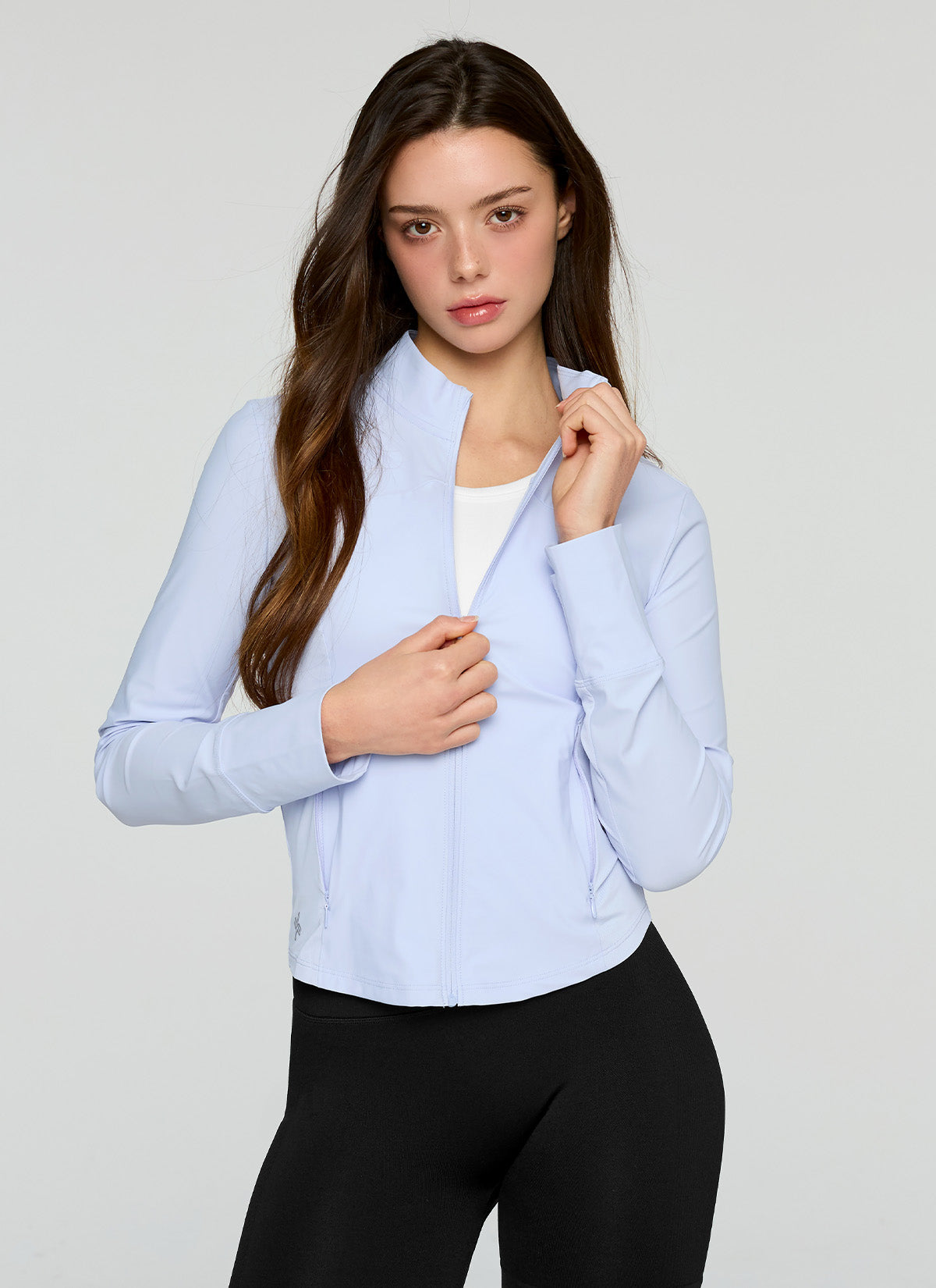 Tricot Mesh Mix Zip-Up Jacket