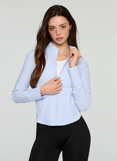 Tricot Mesh Mix Zip-Up Jacket