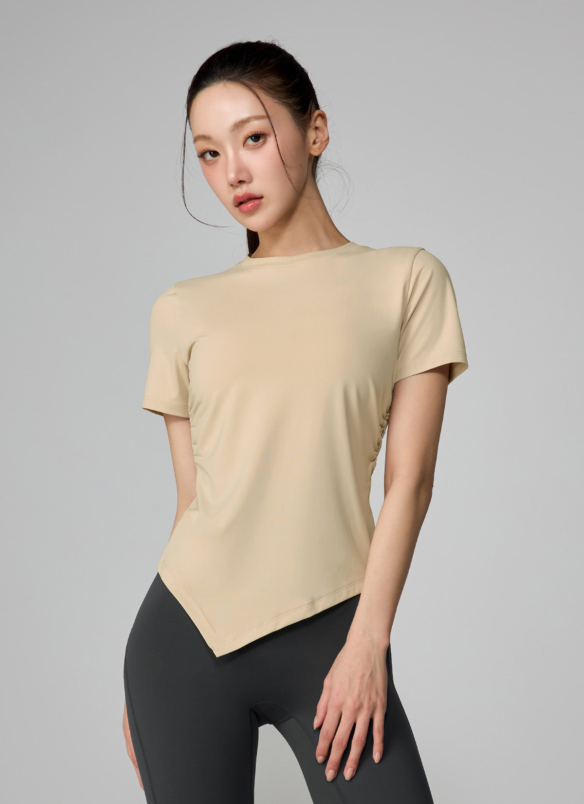 Ice Feather Light 2.0 Unbalanced Shirring Short Sleeve