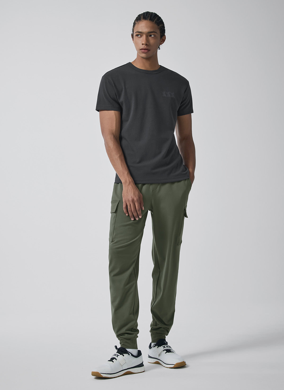 Comfort Fine Men's Fleece Cargo Joggers