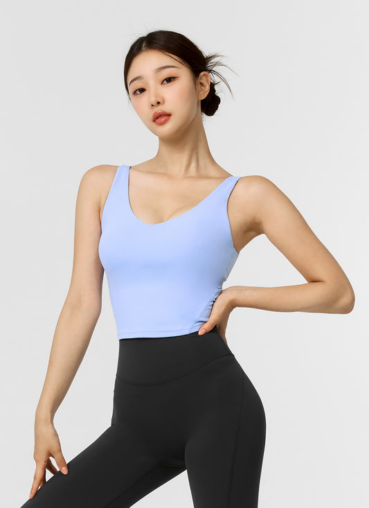 Black Label Signature V-neck Crop Top