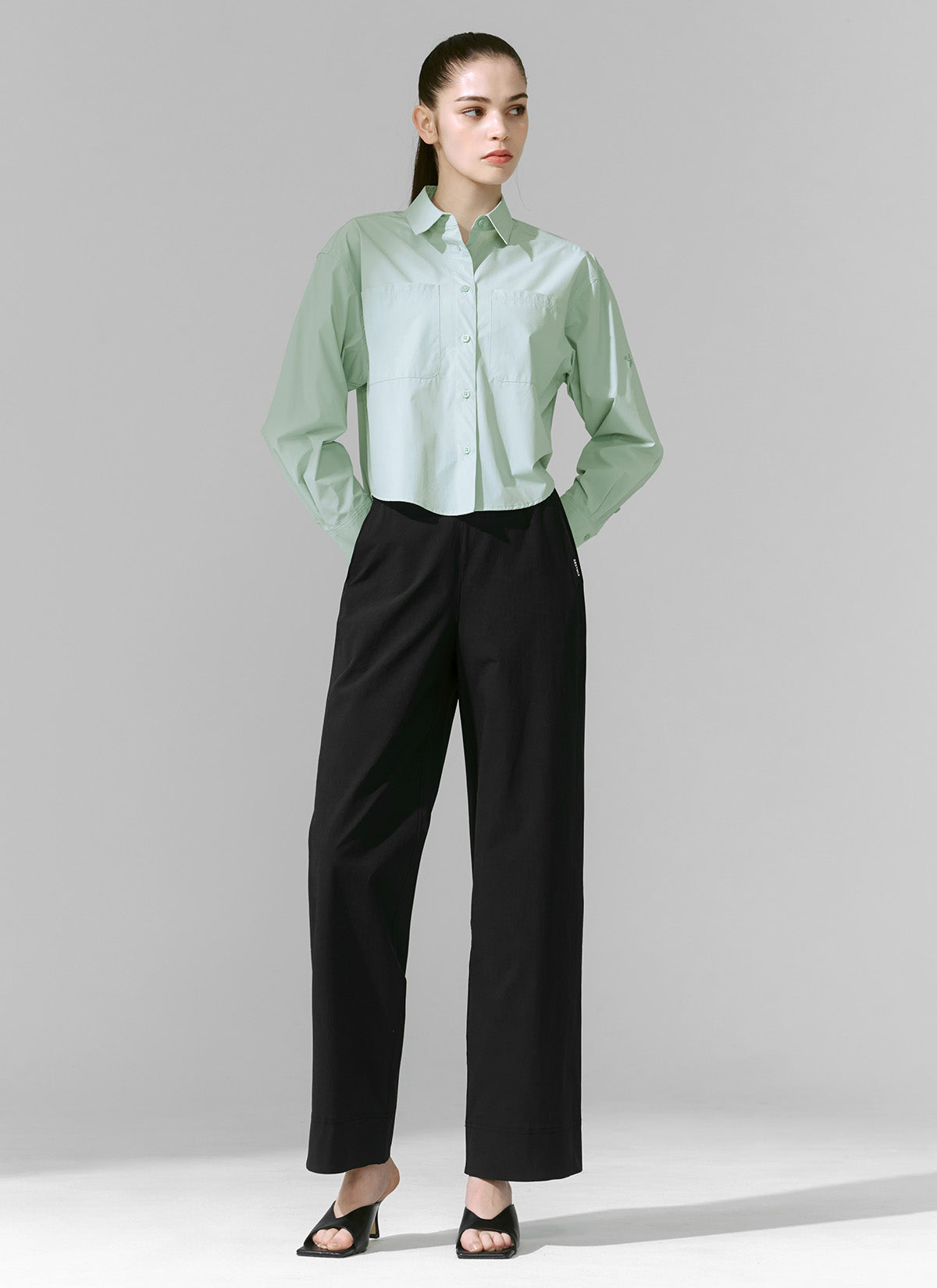All-Day Comfort Banding Wide Slacks