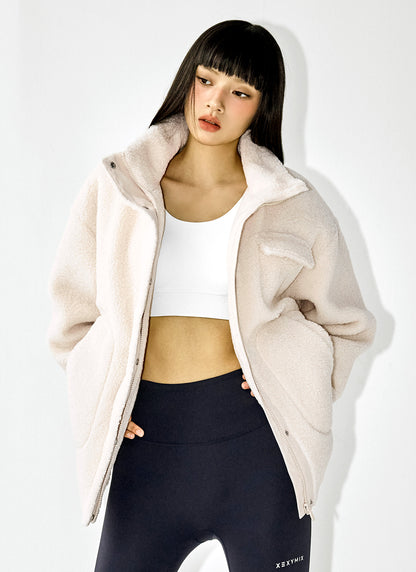Sherpa High Neck Oversized Jacket