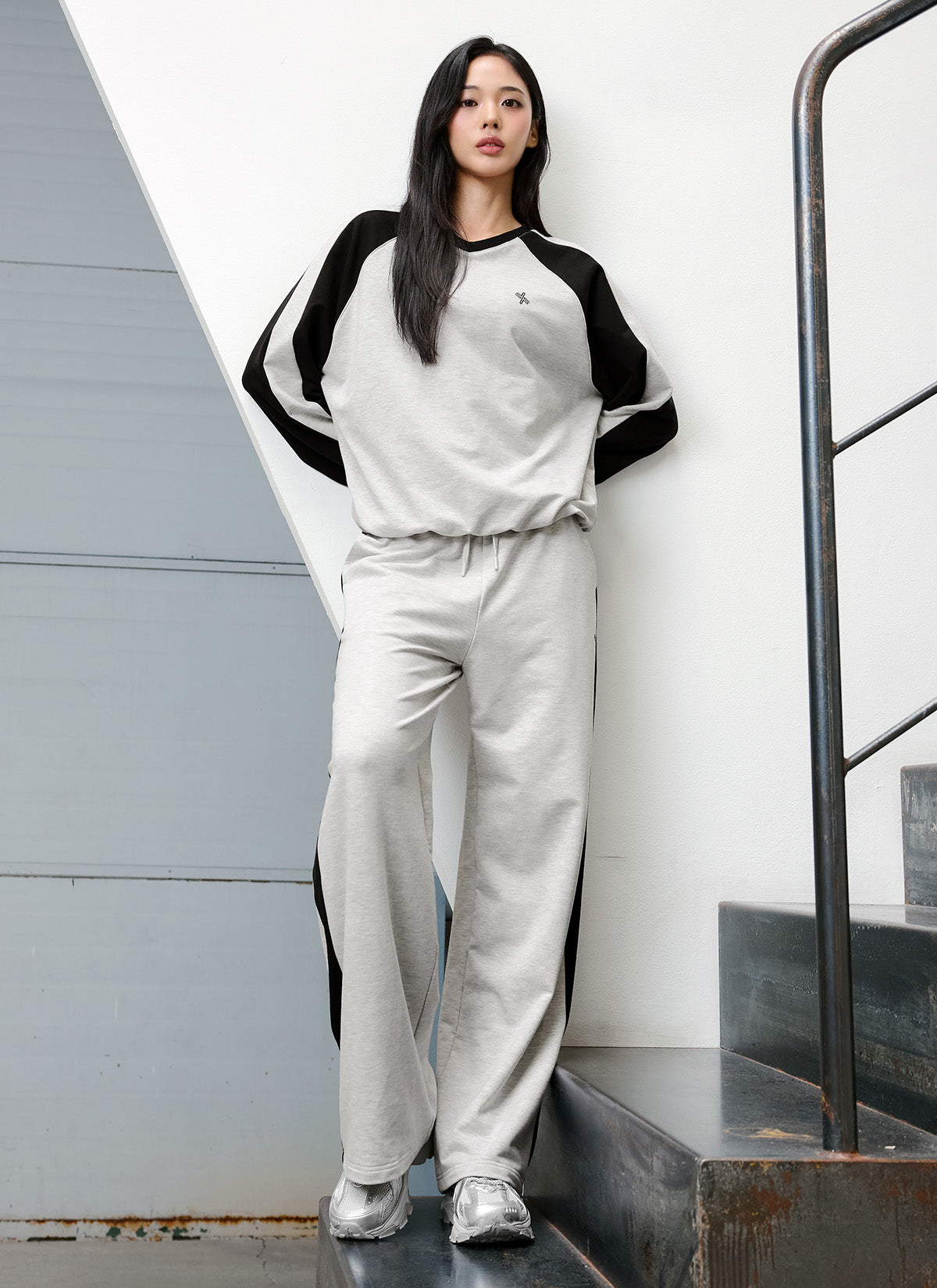 Sporty Track Wide Pants