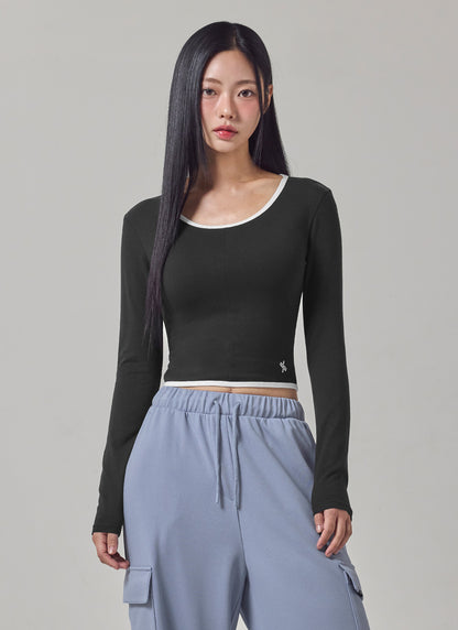 Soft Line Contrast Long Sleeve