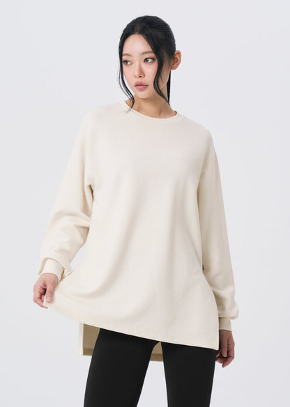 Waffle Texture Over Fit Long Sleeve