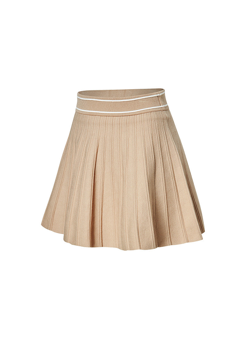 Comfort Knit Pleated Skirt