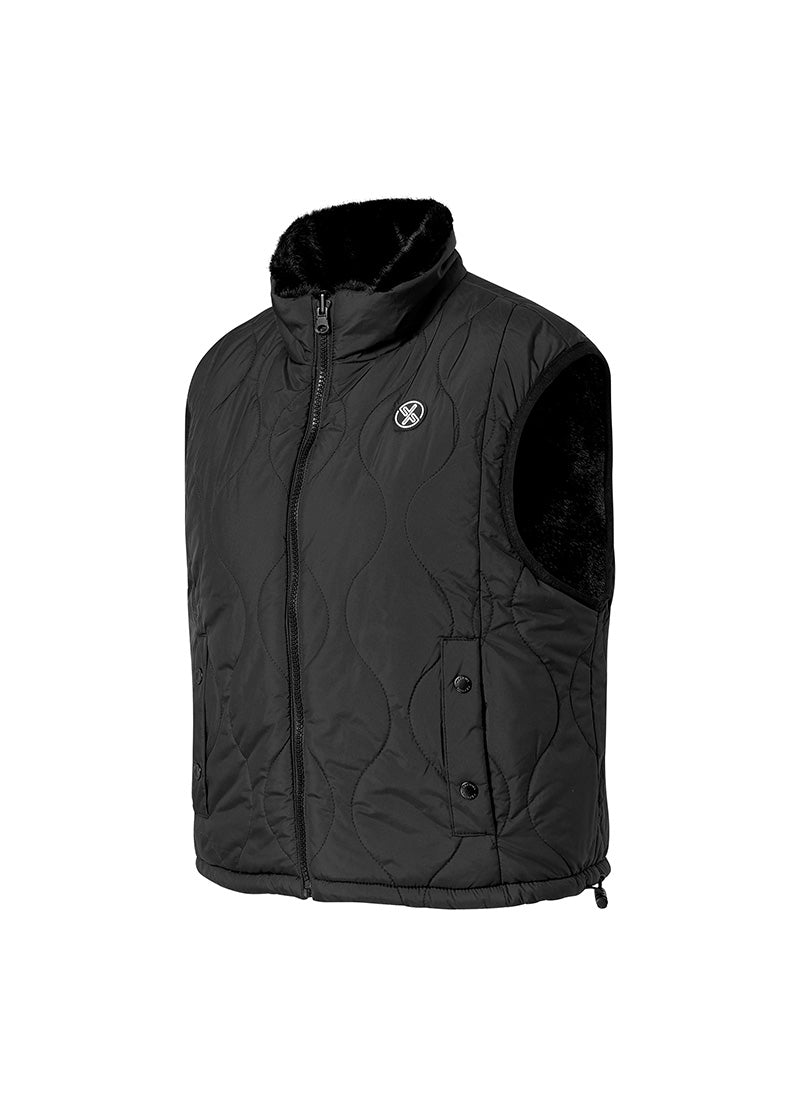 Quilted Soft Fur Reversible Vest