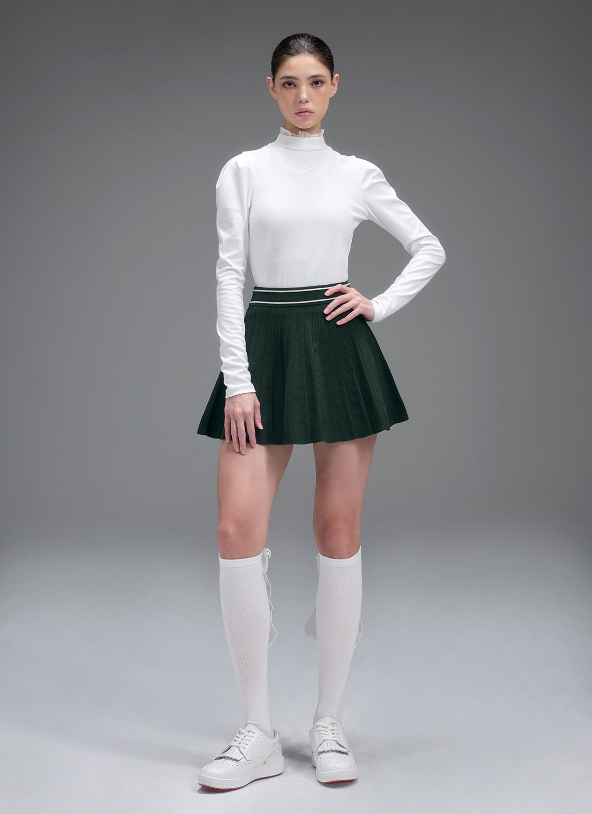 Comfort Knit Pleated Skirt