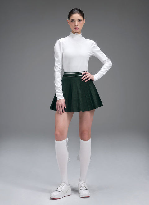 Comfort Knit Pleated Skirt