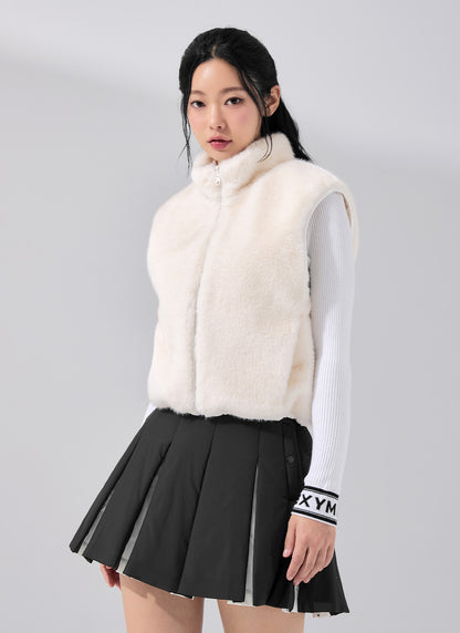 Quilted Soft Fur Reversible Vest