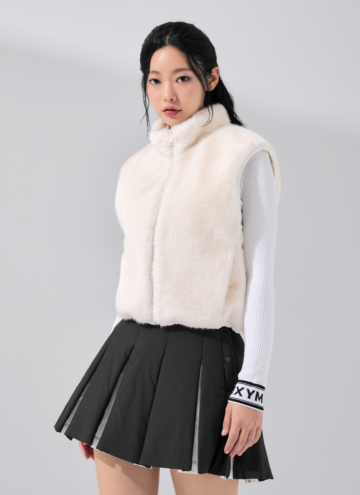 Quilted Soft Fur Reversible Vest