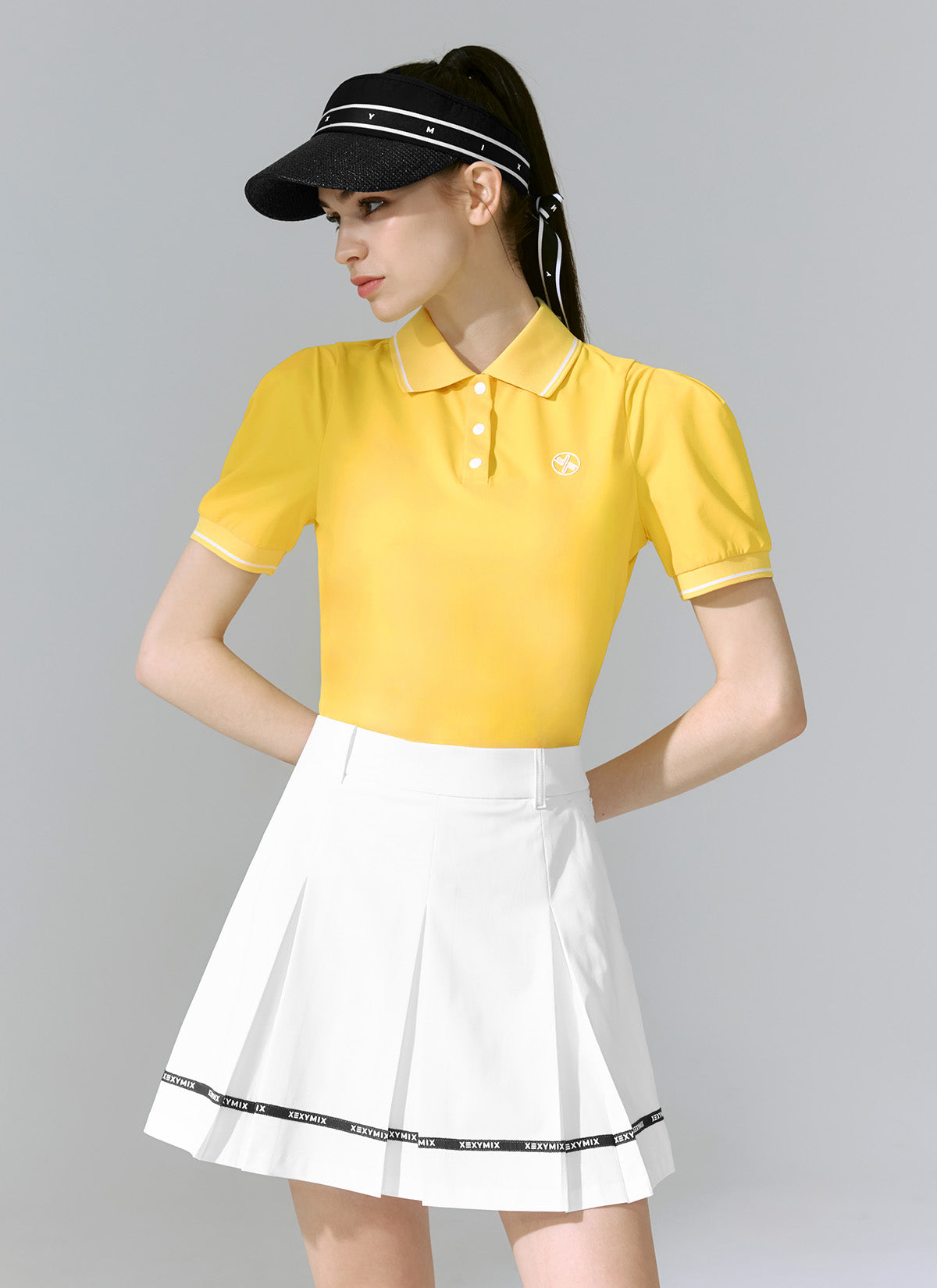 Volume Puff Collar Short Sleeve