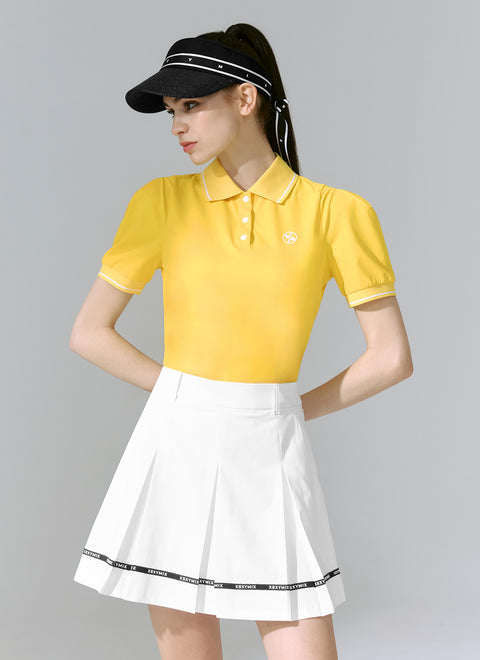 Volume Puff Collar Short Sleeve