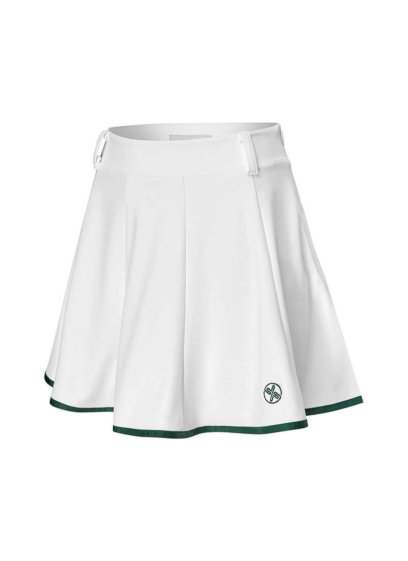 Line-Trim Flared Skirt