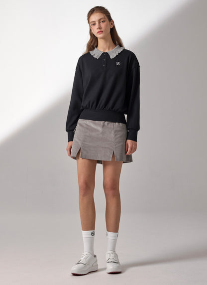 Corduroy Back Pleated Skirt