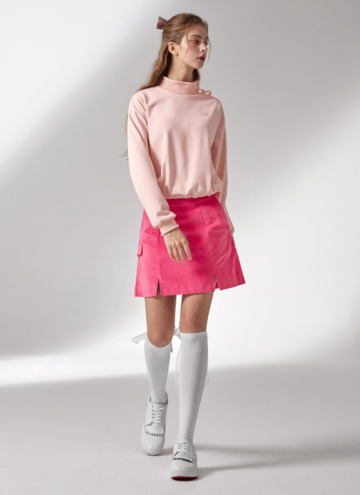 Corduroy Back Pleated Skirt