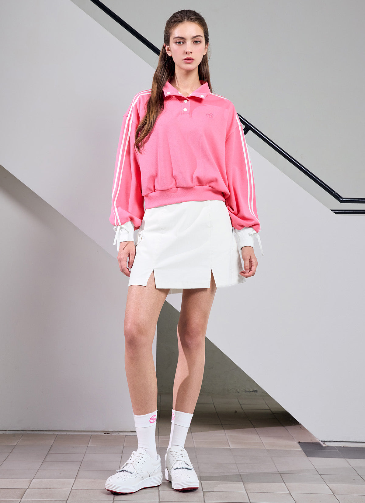 Corduroy Back Pleated Skirt