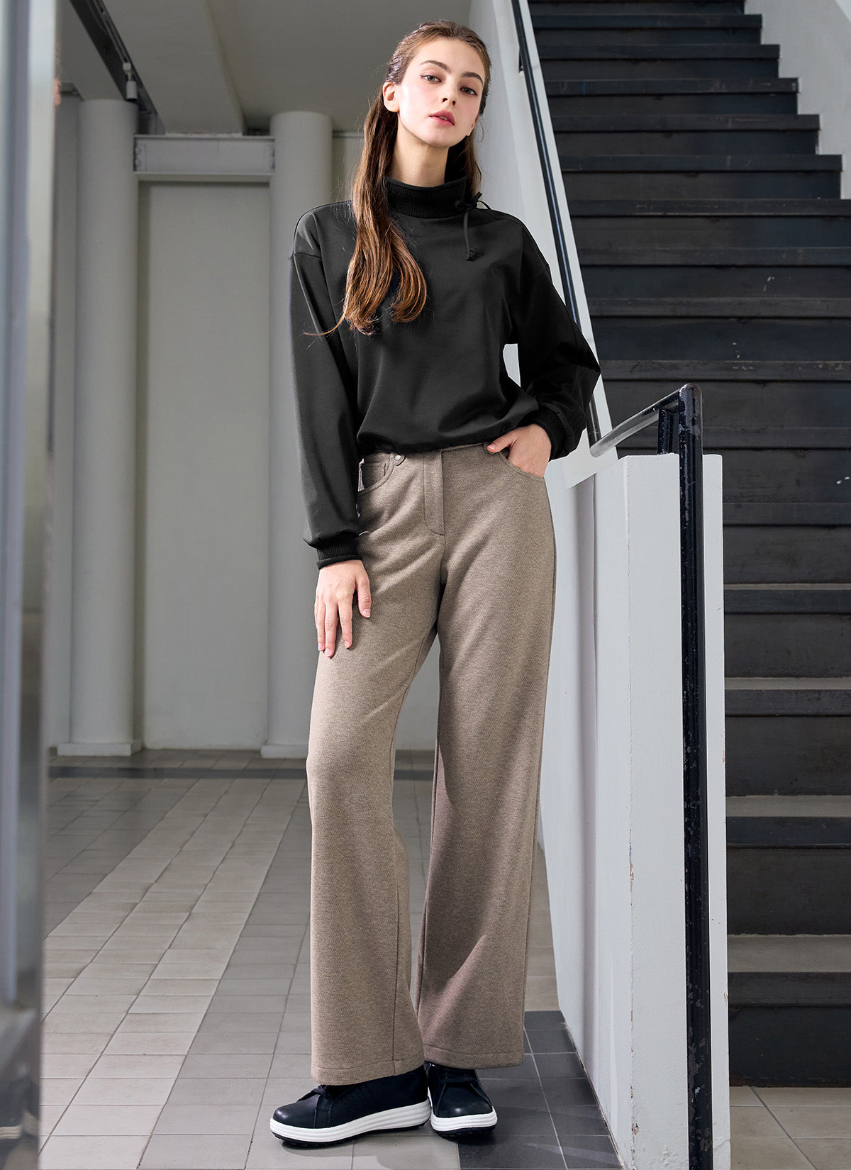 Soft Twill Semi Wide Pants