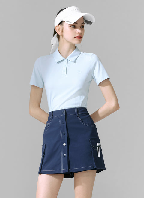 Ribbed Polo Short Sleeve