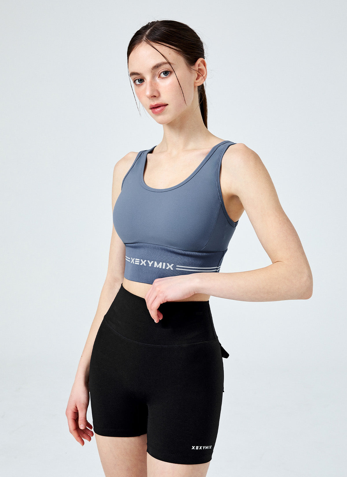 Black Label Power Rise Logo Banding Bra