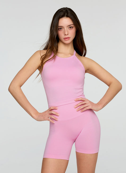 Air Seamless Halter Neck Cropped Top