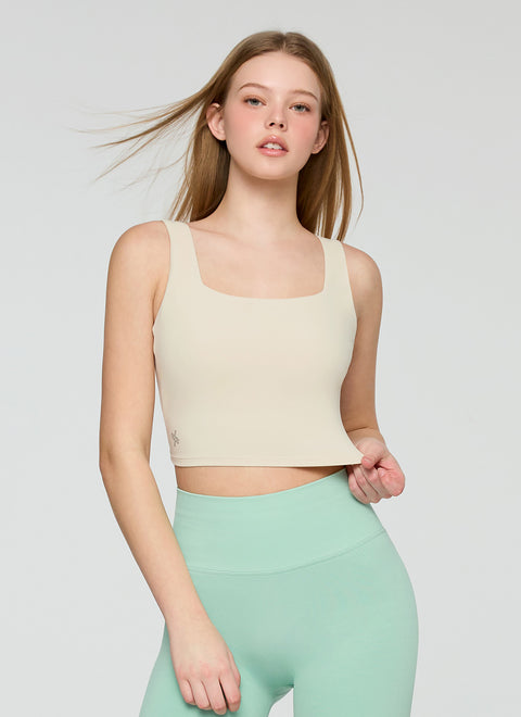 Black Label Signature Power Rise Back Twist Cropped Top