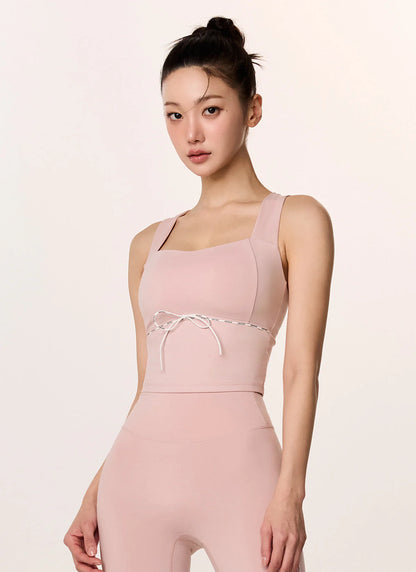 [2 FOR] Comfort Fine Logo Piping Cropped Top