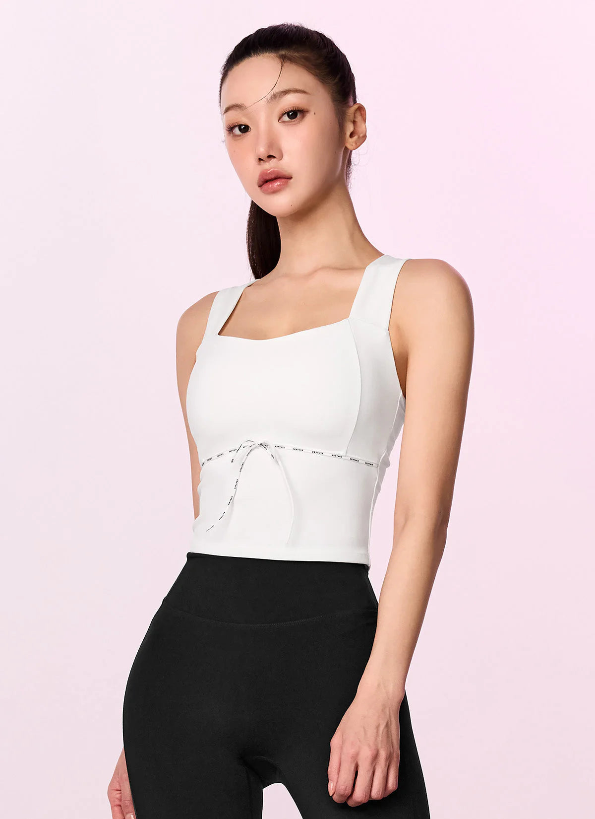 [2 FOR] Comfort Fine Logo Piping Cropped Top