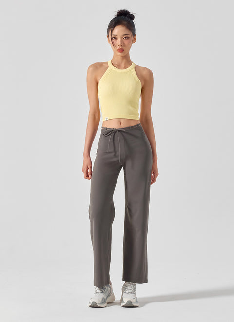 Black Label Power Rise Fleece String Wide Leggings