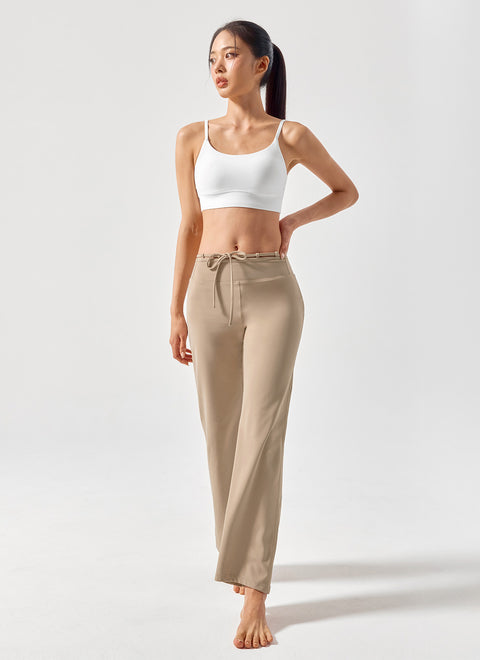 Black Label Power Rise Fleece String Wide Leggings