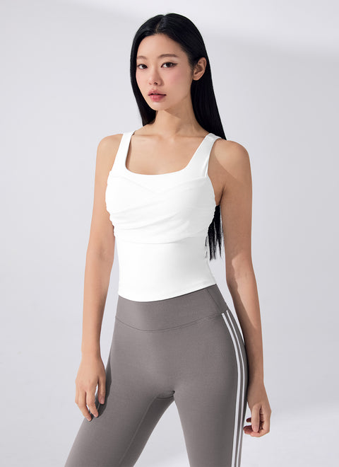 Black Label Power Rise Shirring Tank Top