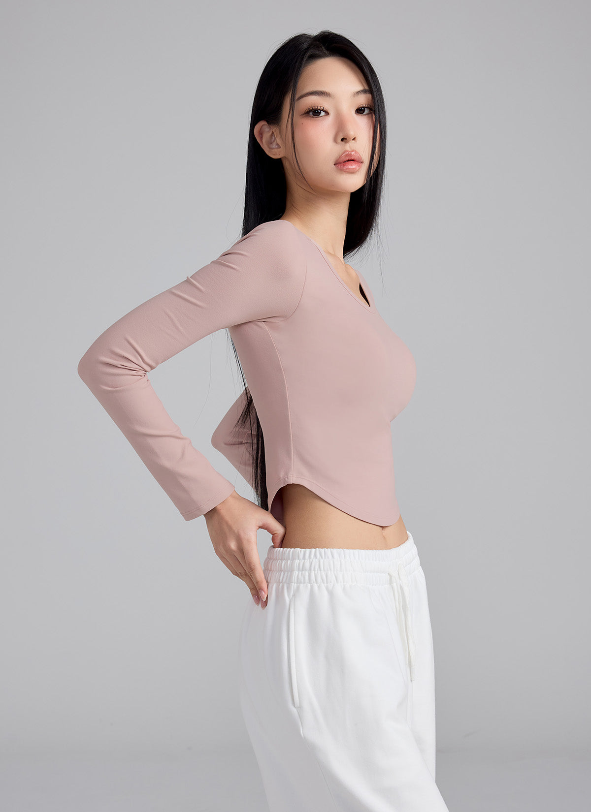 All-in-One In-Pad Cropped Long Sleeve