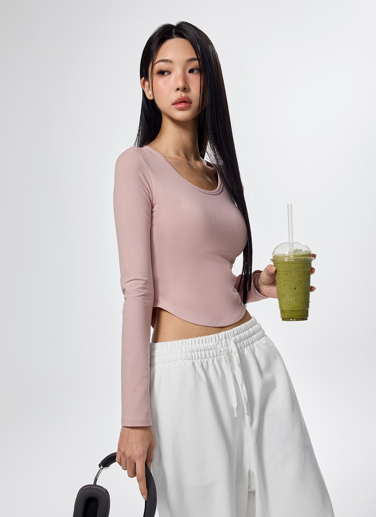 All-in-One In-Pad Cropped Long Sleeve