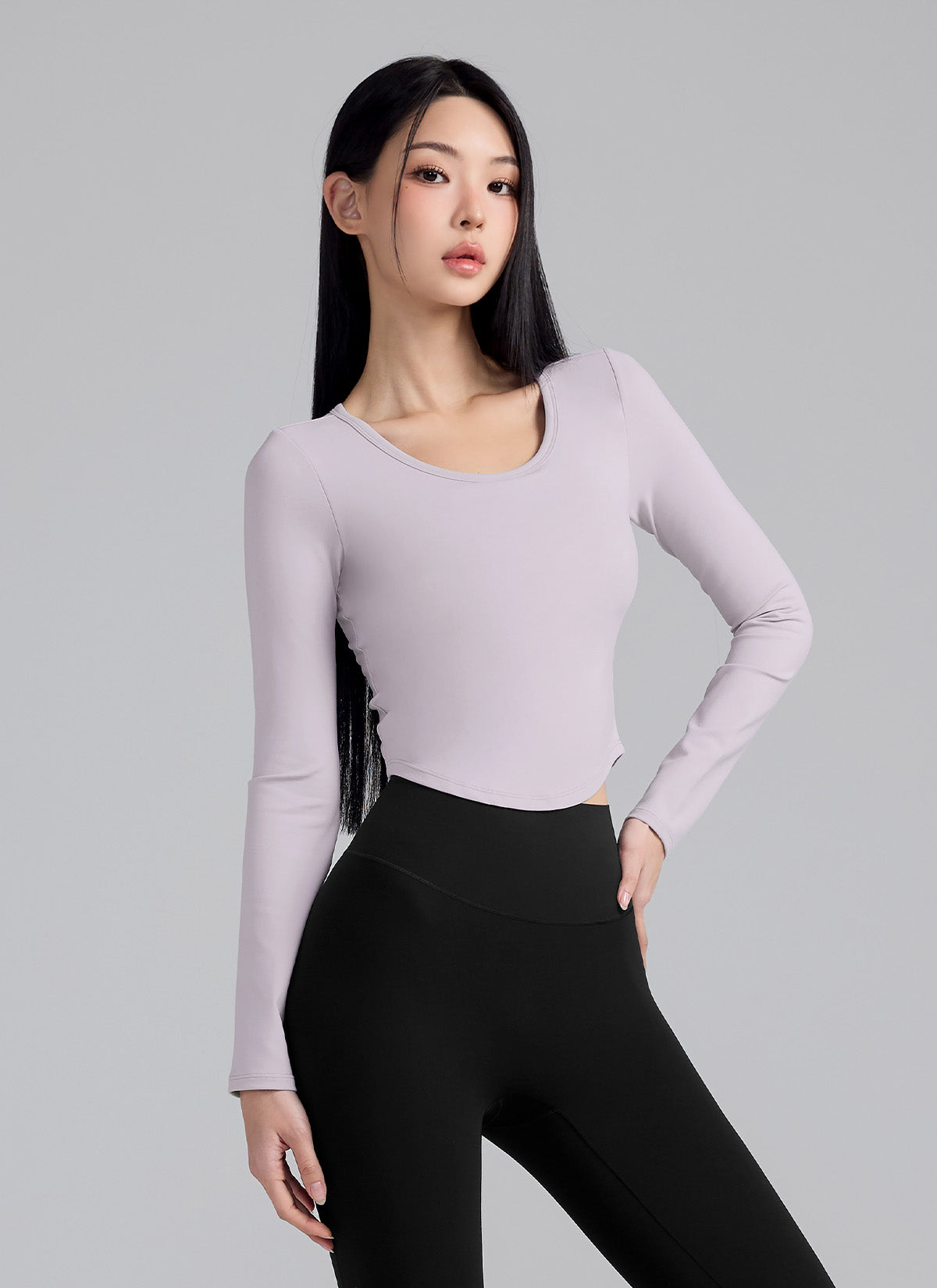 All-in-One In-Pad Cropped Long Sleeve