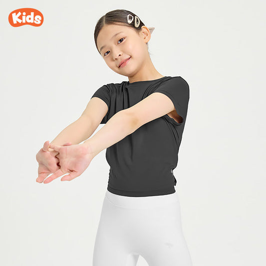 Ice feather Kids Back slit Short sleeve