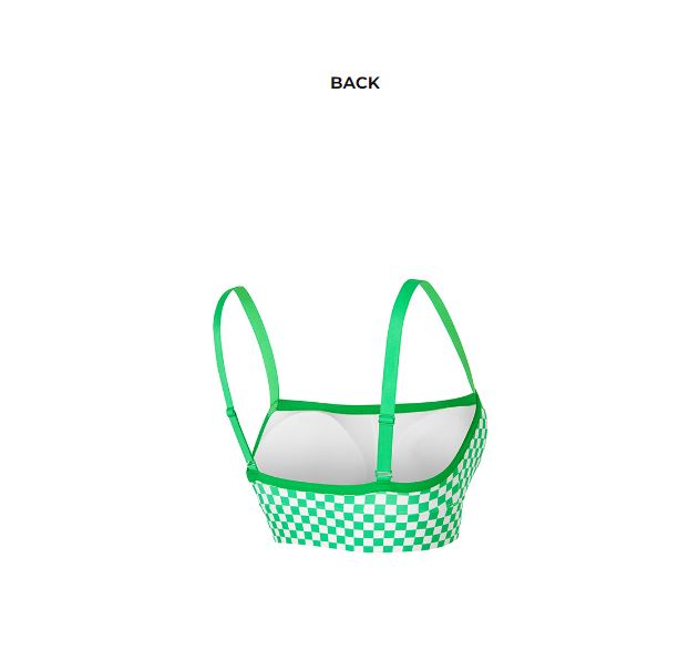 Black Label Life Checkerboard Bra Top