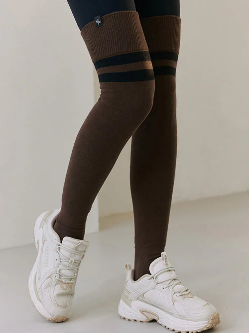 Double Line Over Knee Socks